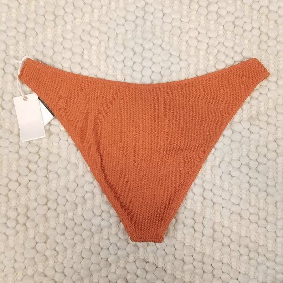 NWT Good American "Always Fits Good Basic Cheeky" Bikini Bottoms Cinnamon Sz 5/6 - Picture 2 of 6